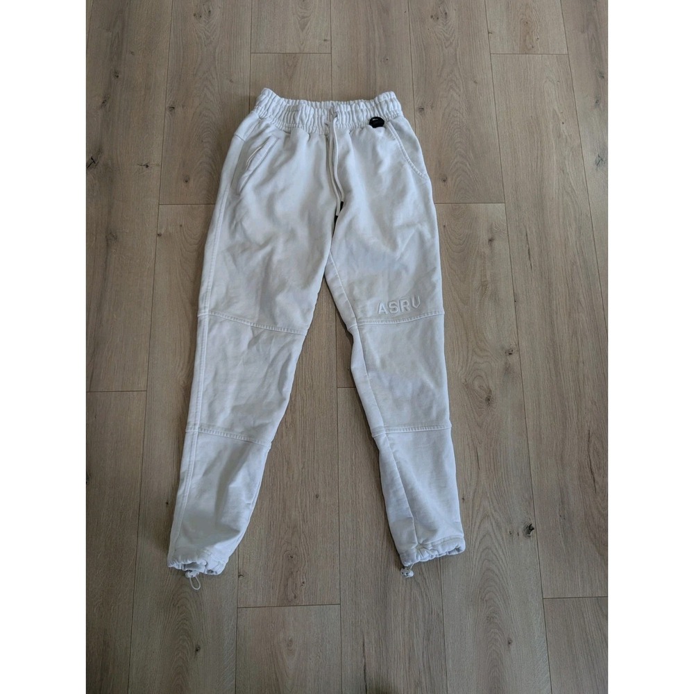 ASRV DSG-0266 Ivory Cream French Terry Relaxed Joggers Men's Small